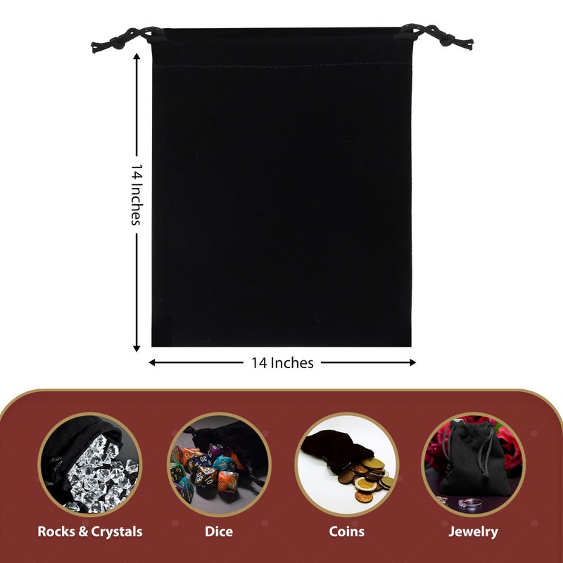Mandala Crafts 5x7 Black Velvet Drawstring Bags - 50 Small Velvet Drawstring Pouches Bulk for Party and Wedding Favor, Gift Wrapping, Packaging, and Jewelry Gift Bags - Image 3